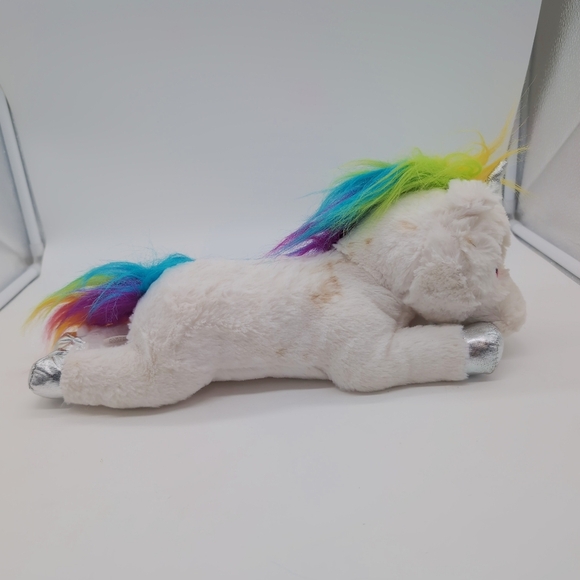 Plush Unicorn Toy with Rainbow Mane Stuffie Stuffed Animal - Picture 4 of 6